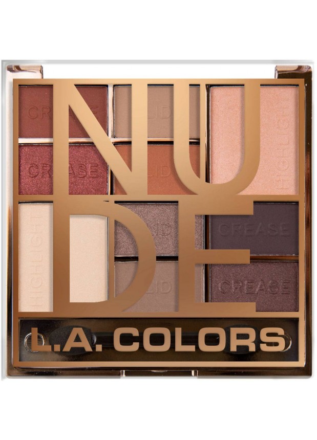 L.A.Colors  Block 10 Color Eyeshadow Palette NUDE Палетка теней