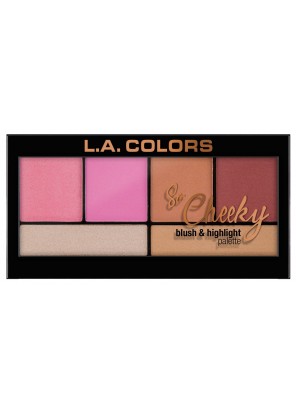 L.A.Colors So Cheeky Blush and Highlight palette Pink and Playful L.A.Colors So Cheeky Blush and Highlight palette Pink and Playful