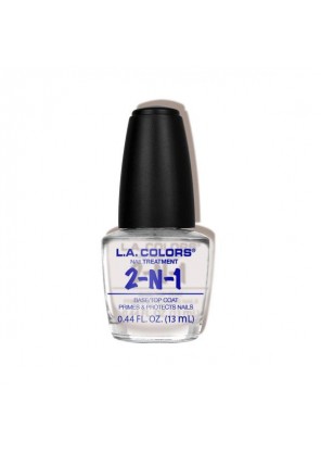 L.A. Colors 2-1 Base Top Coat  покрытие для ногтей база топ 2 в 1