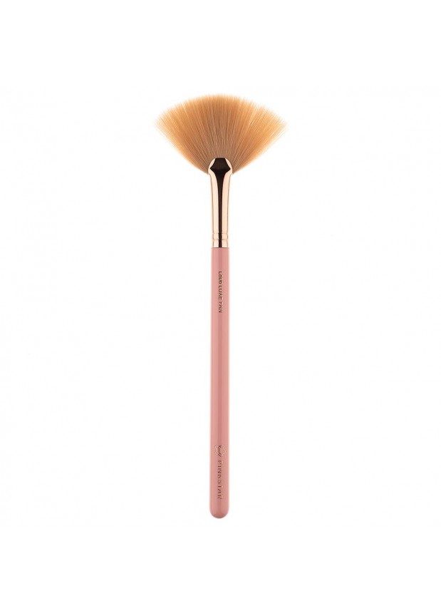 Pink Star Cosmetics Fan Brush Rose Gold L806
