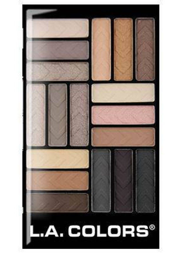 L.A.Colors 18 Color Gram Eyeshadow Palette-Downtown Brown палетка теней для глаз